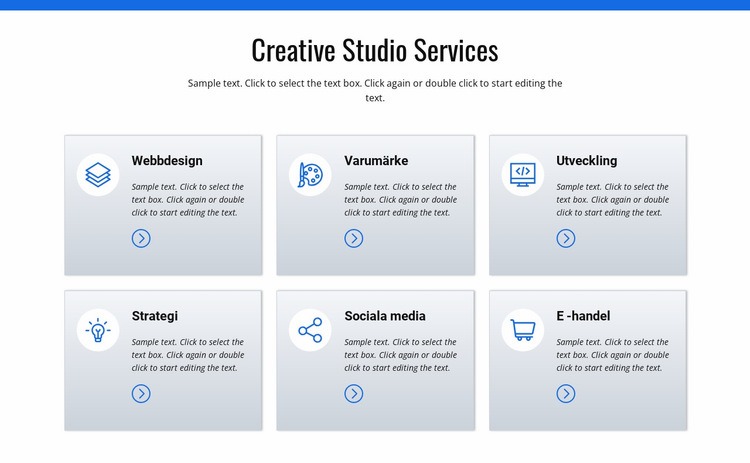 Kreativa studiotjänster CSS -mall