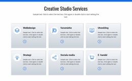 Webbplatsdesign För Kreativa Studiotjänster