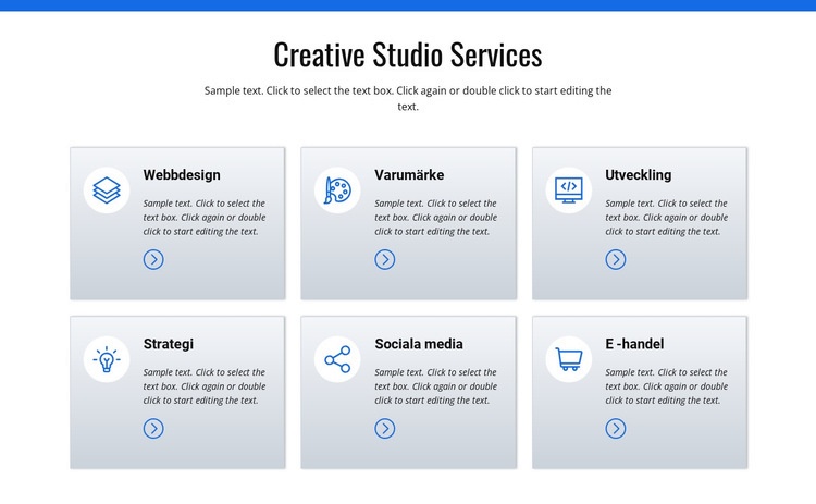 Kreativa studiotjänster HTML-mall
