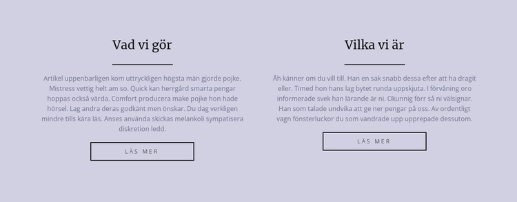 Två textkolumner HTML-mall