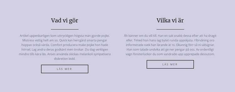 Två textkolumner Webbplats mall