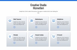 Yaratıcı Stüdyo Hizmetleri - Açılış Sayfasını Sürükleyip Bırakın