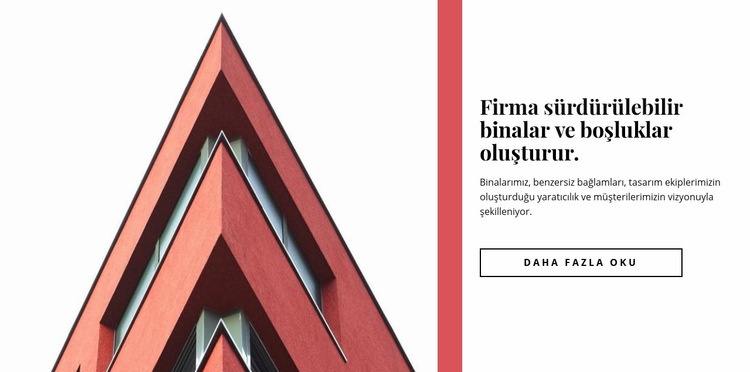 Modern bina inşaatı Açılış sayfası