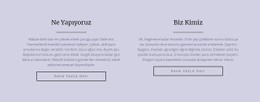 İki Metin Sütunu HTML5 Şablonu