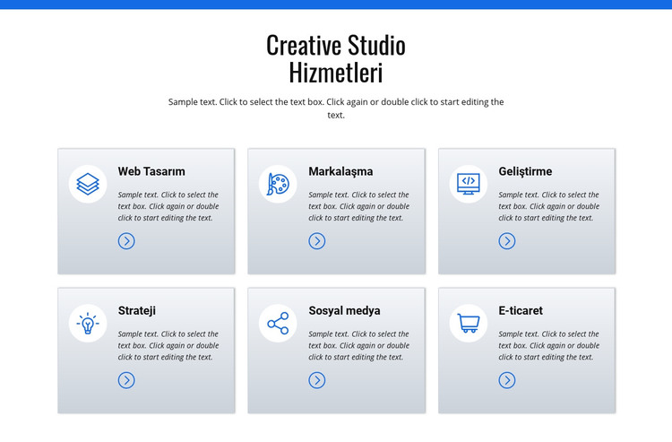 Yaratıcı stüdyo hizmetleri HTML Şablonu
