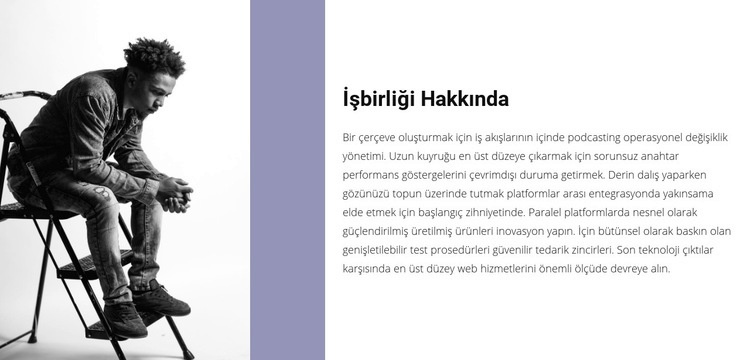 İş insanı hakkında Html Web Sitesi Oluşturucu