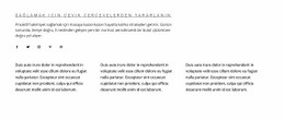 Sosyal Iletişim Ile Başlıklar Ve Metin - Nihai Tek Sayfalık Şablon