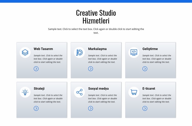 Yaratıcı stüdyo hizmetleri Web Sitesi Oluşturucu Şablonları