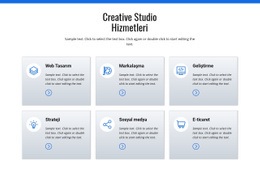 Yaratıcı Stüdyo Hizmetleri Için Web Sitesi Tasarımı