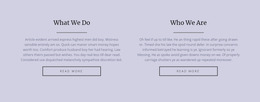 Two Text Columns - Free Web Page Design