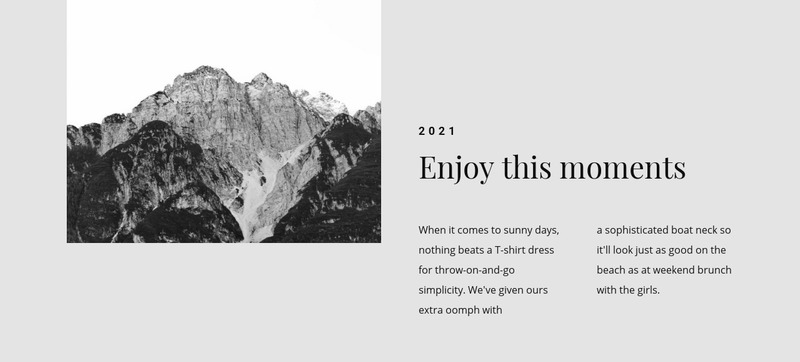 Enjoy this travel moments Web Page Design