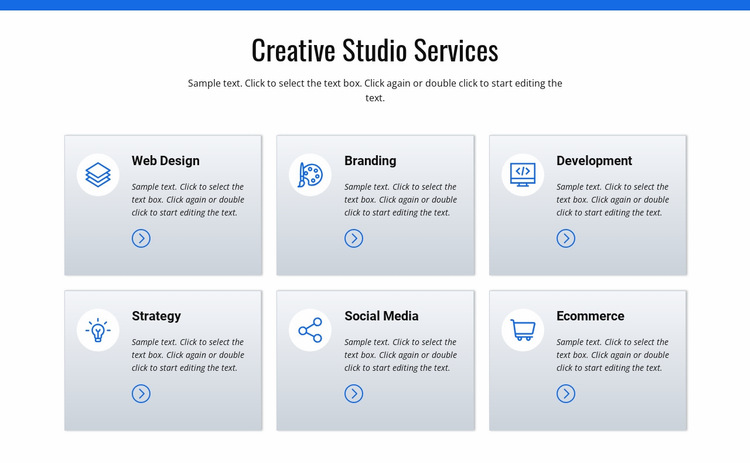 Creative studio services Website Builder Templates