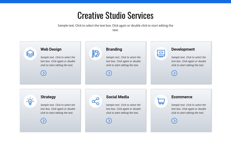 Creative studio services Website Builder Software