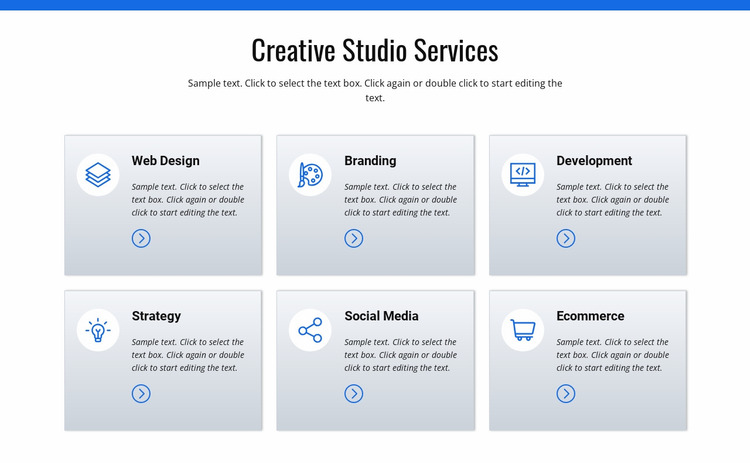 Creative studio services Website Mockup