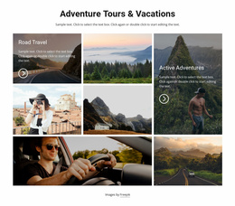 Website Landing Page For Vacations And Great Tours