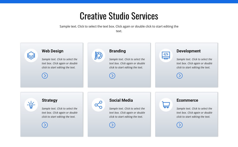 Creative studio services Wix Template Alternative