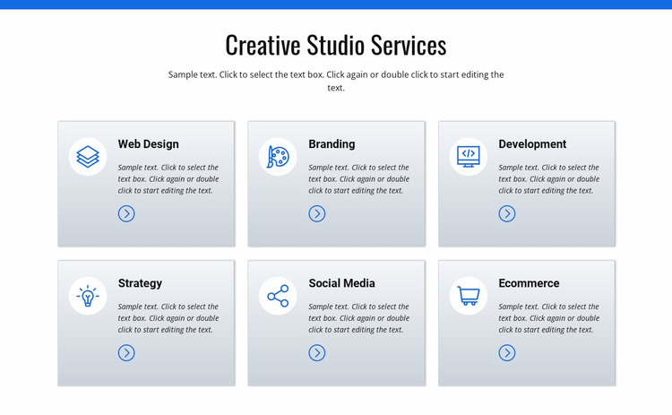 Creative studio services WordPress Website Builder