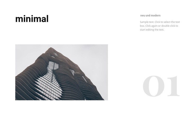 Minimaler Baustil Website design