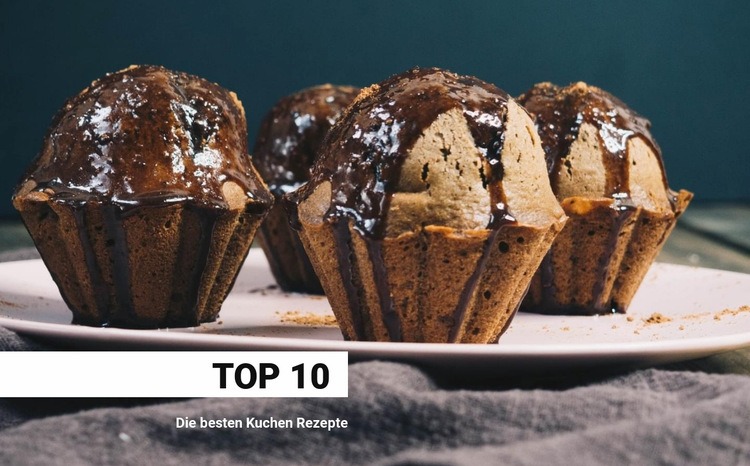 Essen und Kuchen Desserts Website-Modell