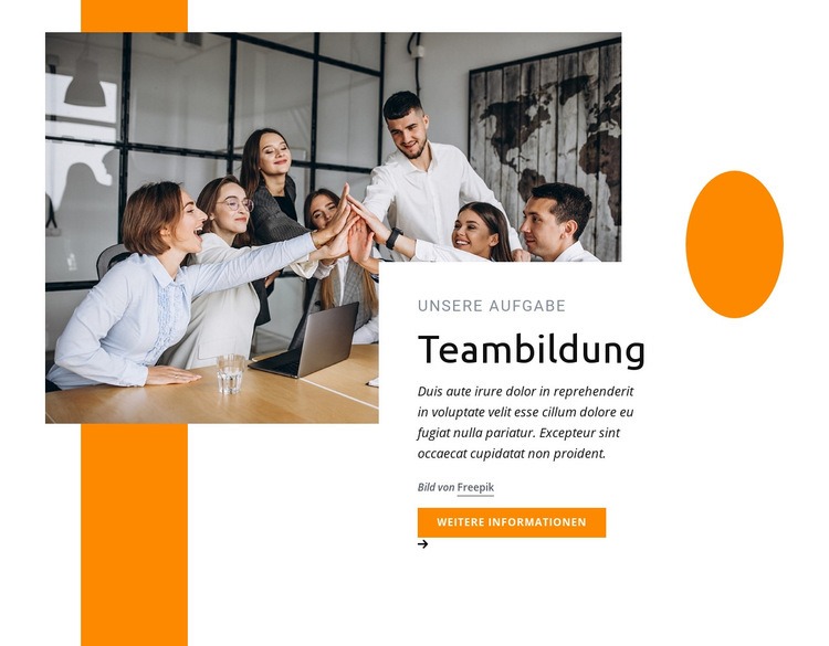 Teambuilding-Training Website-Modell
