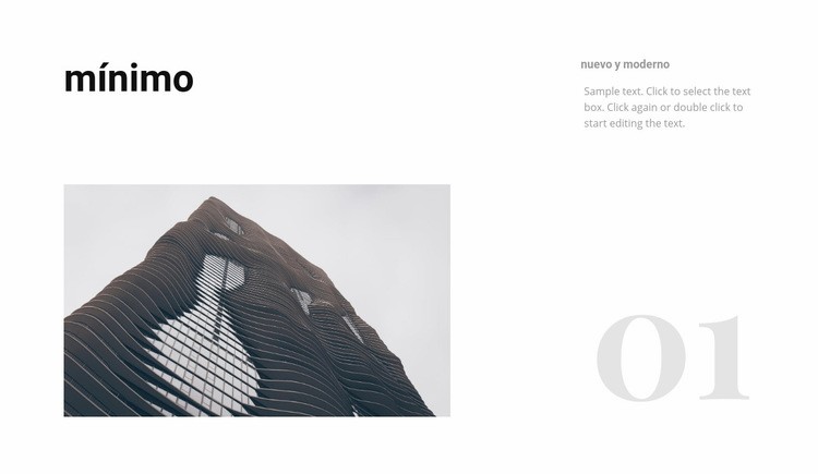 Estilo de construcción minimalista Diseño de páginas web