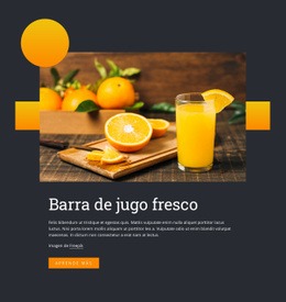 Bebida De Jugo Fresco: Plantilla HTML5 Moderna