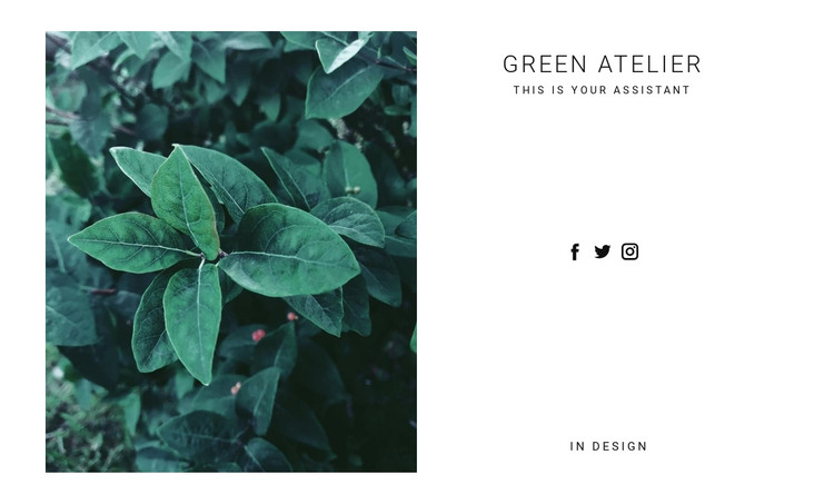 Green nature plant Homepage Design