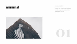 Minimal Building Style - Design HTML Page Online