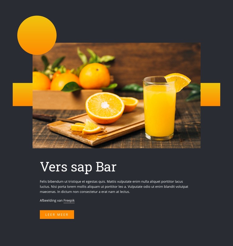 Vers sapdrankje CSS-sjabloon