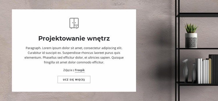 Wnętrze salonu Kreator witryn internetowych HTML