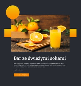 Napój Ze Świeżego Soku - Szablon Makiety Strony Internetowej