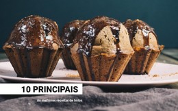 HTML Da Página Para Alimentos E Sobremesas De Bolo