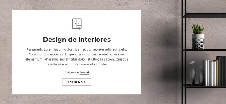 Interior da sala de estar Landing Page