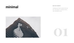 Minimal Byggnadsstil - HTML5-Mall