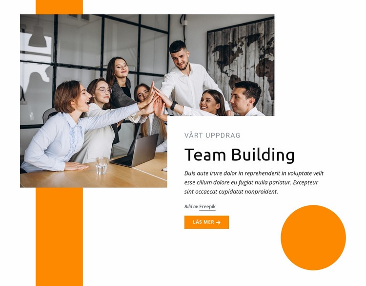 Teambuilding utbildning HTML-mall