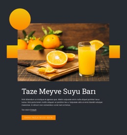 Taze Meyve Suyu Içeceği - Tek Sayfalık Web Sitesi Şablonu