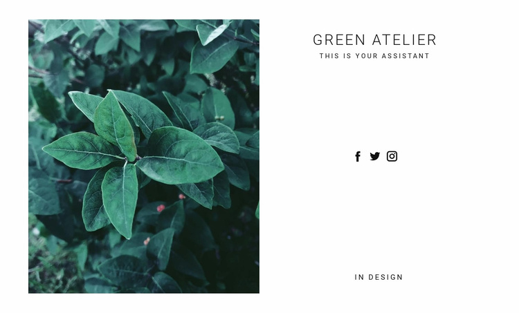 Green nature plant Landing Page