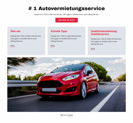Luxus-Autovermietung Vermietungswebsite-Vorlagen
