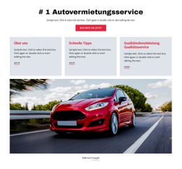 Luxus-Autovermietung – Web-Mockup