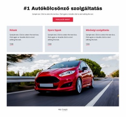 Luxus Autókölcsönző Szolgáltatás - HTML Oldalsablon