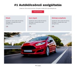 Luxus Autókölcsönző Szolgáltatás - Gyönyörű Weboldal Dizájn
