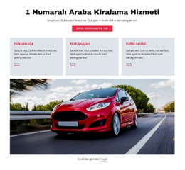 Lüks Araç Kiralama Hizmeti - Güzel Web Sitesi Tasarımı