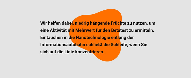 Text auf Form HTML-Vorlage