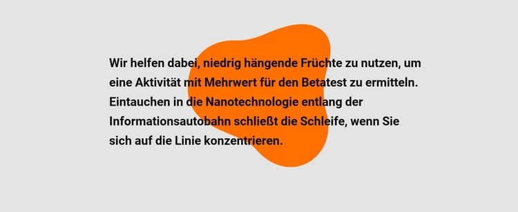 Text auf Form Vorlage