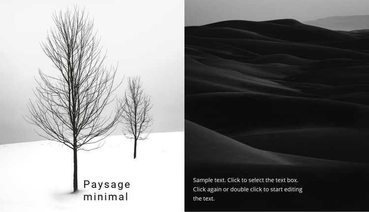 Paysage et nature Modèle d'une page