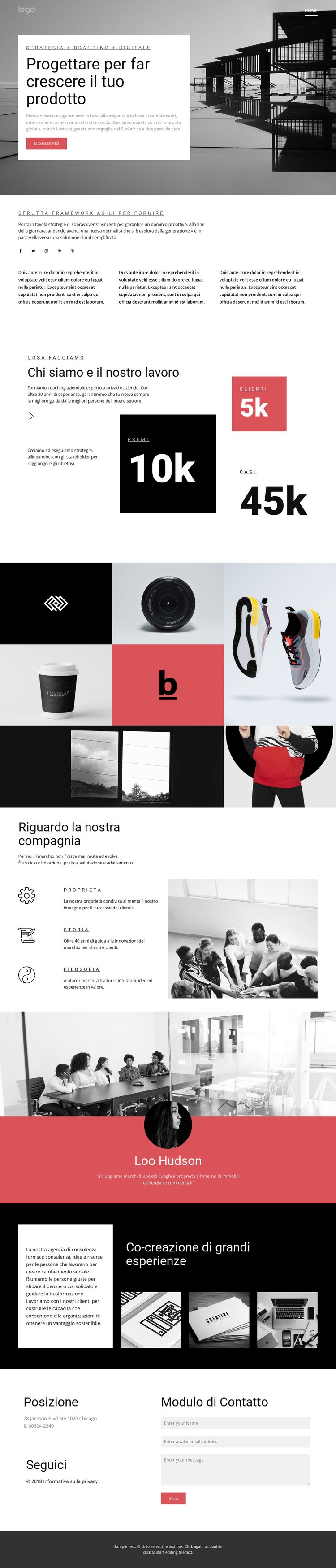 Agenzia per la crescita aziendale Mockup del sito web