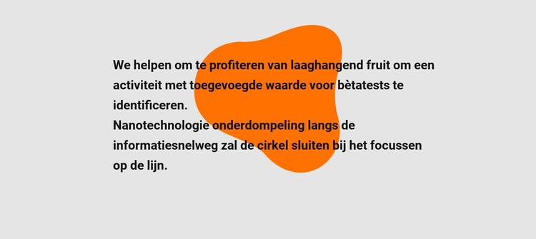 Tekst op vorm CSS-sjabloon