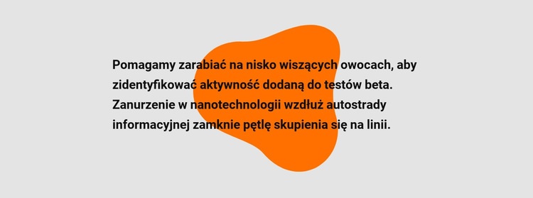 Tekst na kształcie Szablon jednej strony