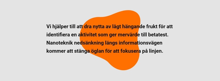 Text på form CSS -mall