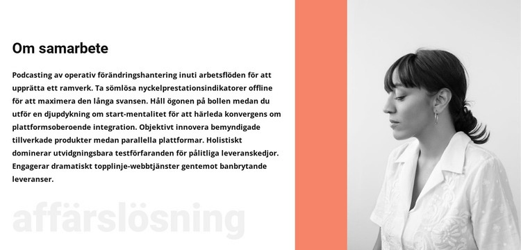 Om affärskvinna HTML-mall